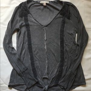 Knox Rose waffle knit embellished top